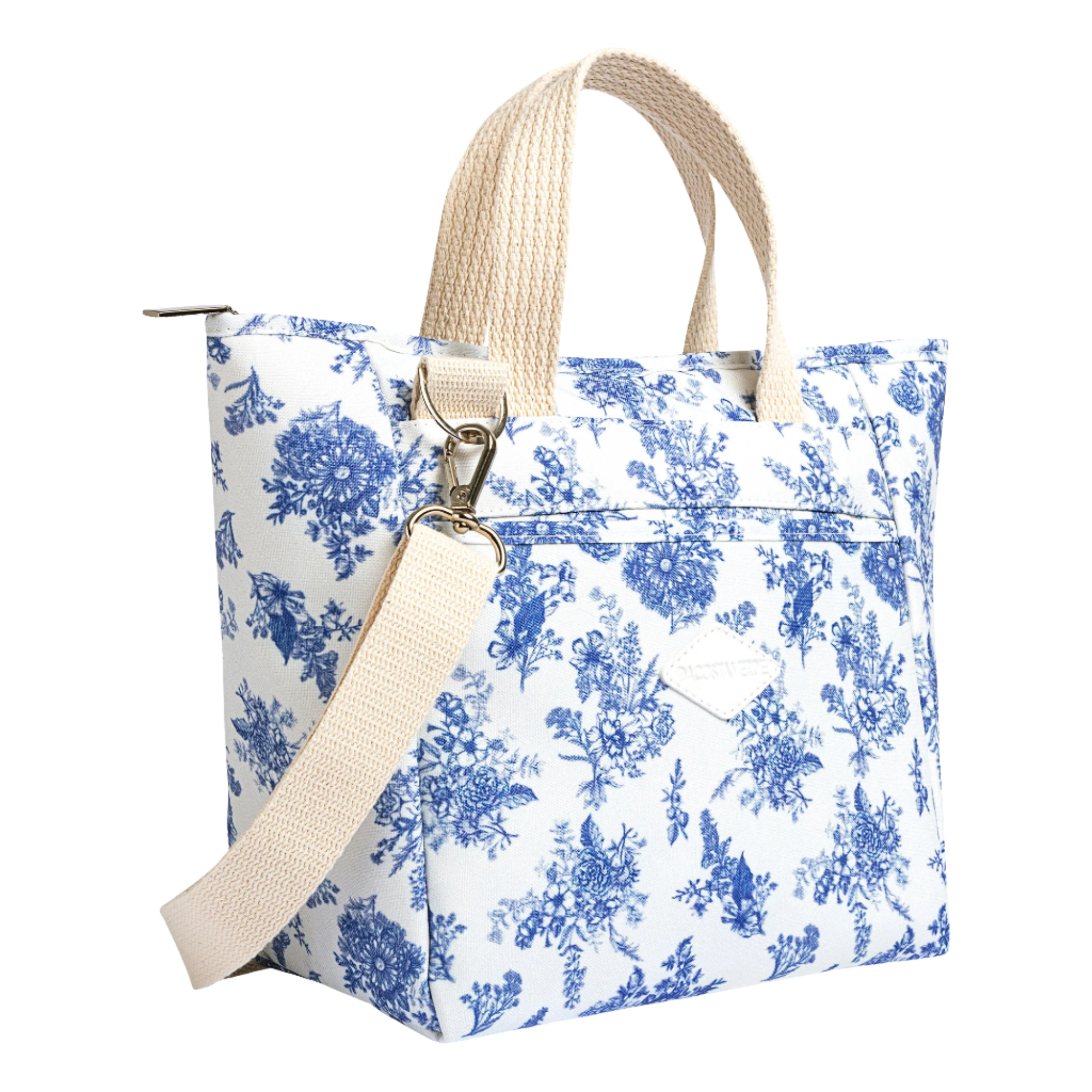 DaCosta Verde Lunch Tote Toile de Jouy